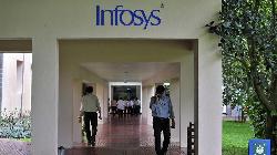 Indian shares slip; Infosys softens blow
