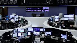 UPDATE 2-European shares end lower on U.S. virus woes; banks drag  