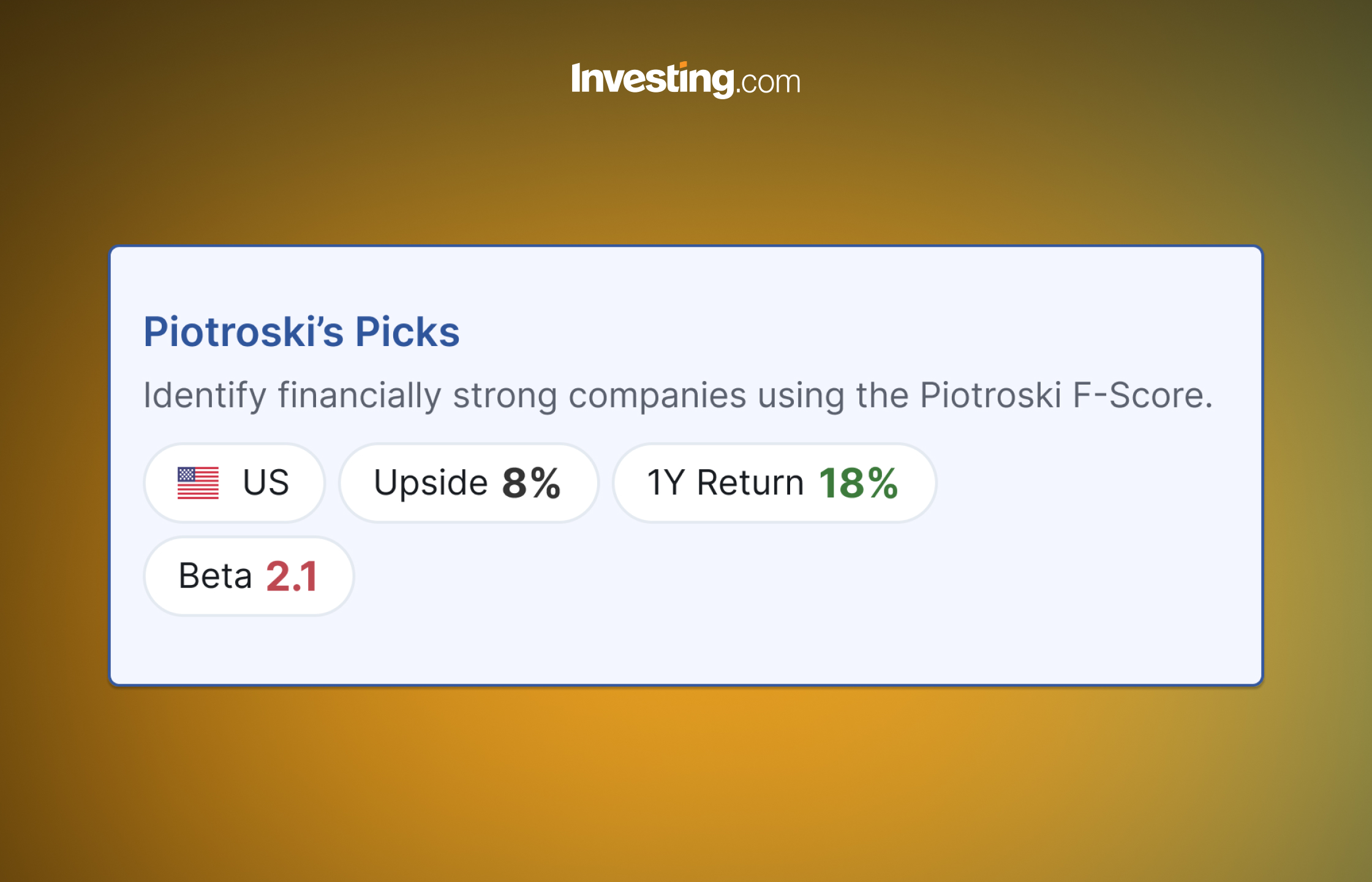 Piotroski’s Picks