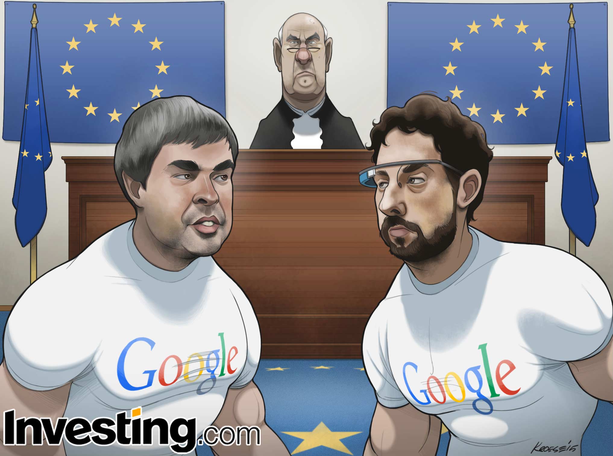 How will the European Union's anti-trust charges against Google affect the company's stock performance?