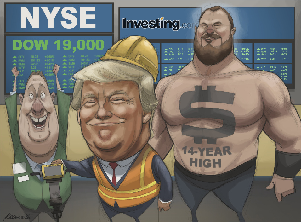 El dólar y Wall Street, grandes otra vez tras la victoria de Trump
