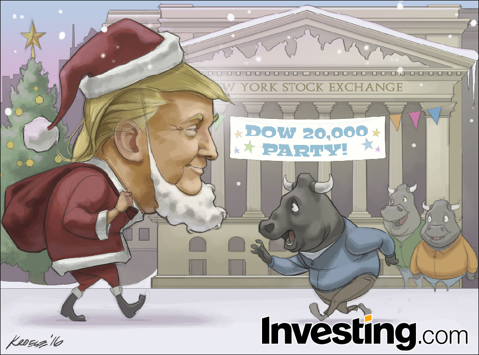 C’est Noël pour le Dow Jones, en hausse de 11% depuis la victoire de Donald Trump!