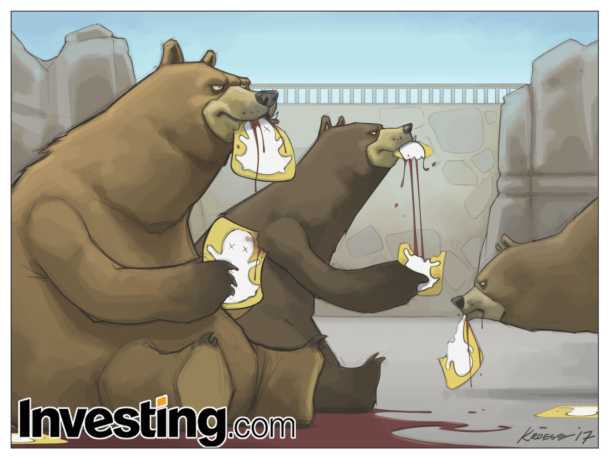 Ursos assumem o controle do Snap e ações desabam