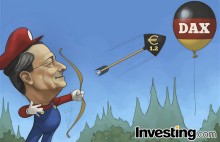 Draghi skjuter euron högre, vilket spricker Dax-bubblan