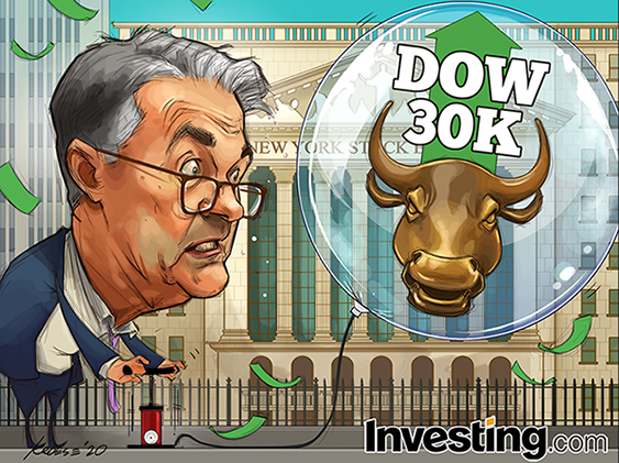 O presidente do Fed Jerome Powell empurra o mercado para rali sem fim de Wall Street