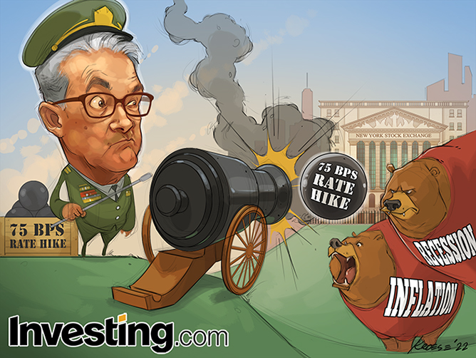 Powell verhoogt rente weer met 0,75 procentpunt om inflatie te beteugelen. De kans op een recessie neemt toe.