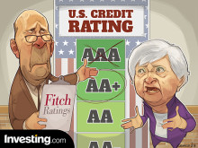 フィッチの米国債格下げはホワイトハウスと財務省の怒りを買ったが、投資家はおおむね冷静に受け...
