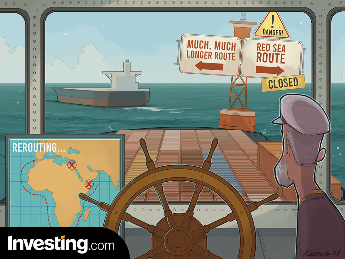 Stijging van olieprijzen verwacht nu oliemaatschappijen hun tankers niet meer over de Rode Zee laten varen