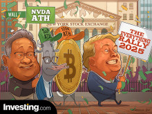S&P 500 atinge novo recorde com a recuperação de Nvidia; bitcoin em novo recorde acima de...