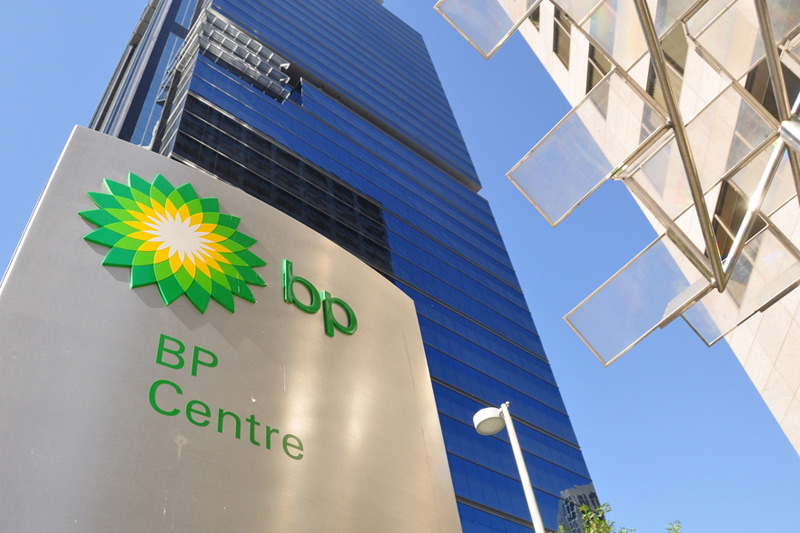 &copy; Reuters Signage for a BP petrol station is pictured in London