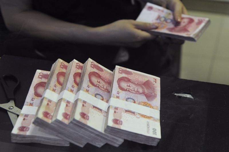 &copy; Reuters. China's Role as Market Anchor at Risk With Rapid Yuan Slide