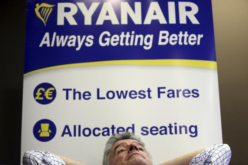 &copy; Reuters.  ROUNDUP: Ryanair setzt Höhenflug mit Rekordgewinn fort - Aktie auf Spitzenniveau