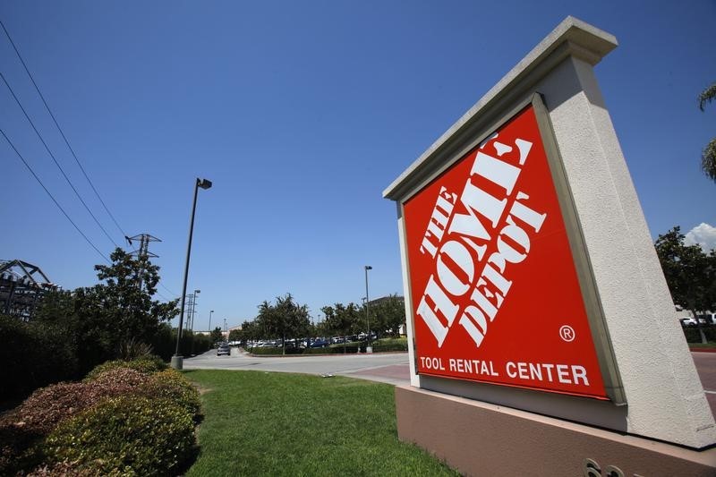 Home Depot raportuje zyski wyższe od oczekiwań o 0,05$. Przychody przewyższyły prognozy
