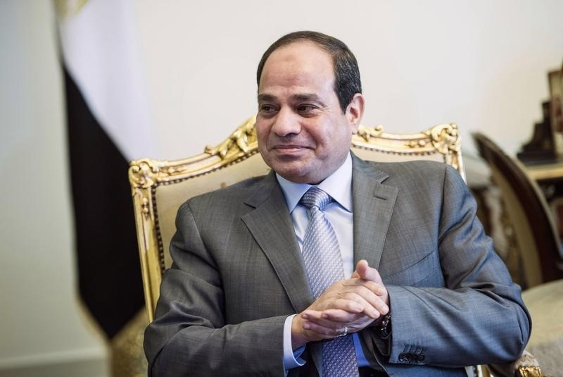 &copy; Reuters.  Still Mr. 97 Percent, Egypt's El-Sisi Defeats Token Opponent