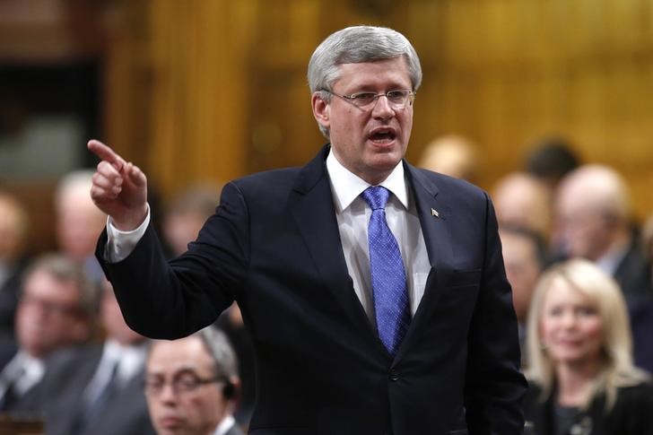 &copy; Reuters.  Canada's Harper: now is not the time to put tax on energy sector
