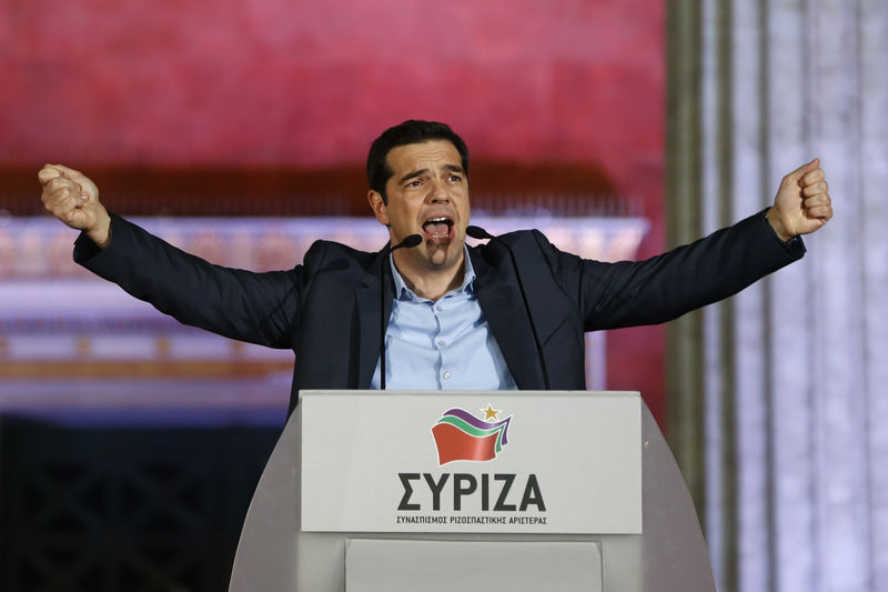 &copy; Reuters.  Alexis Tsipras says Syriza party now has "clear mandate" after re-election