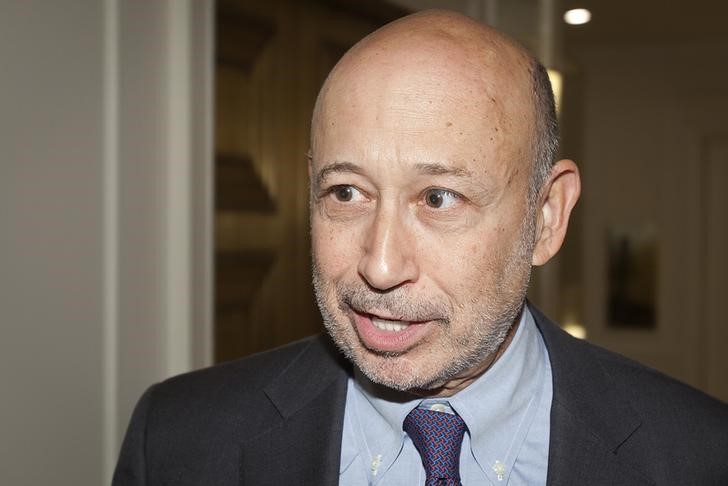 &copy; Reuters.  Goldman's Blankfein says 'feeling great' after cancer treatment