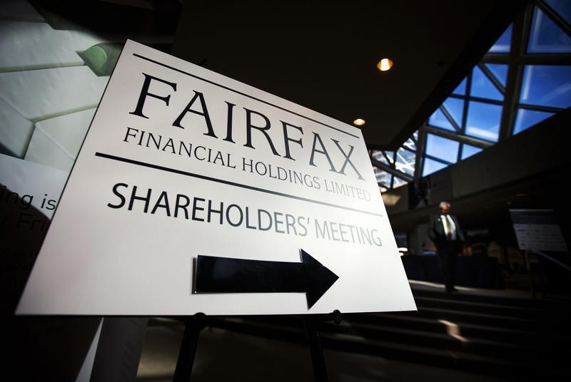 &copy; Reuters.  Canada's Fairfax set to take 19 pct stake in Irish insurer FBD
