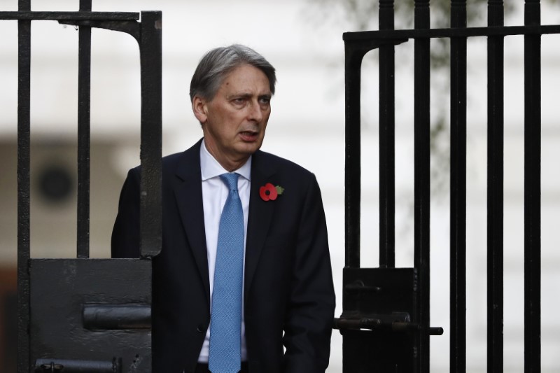 &copy; Reuters.  Britain's Hammond meeting Gulf leaders this week: finance ministry