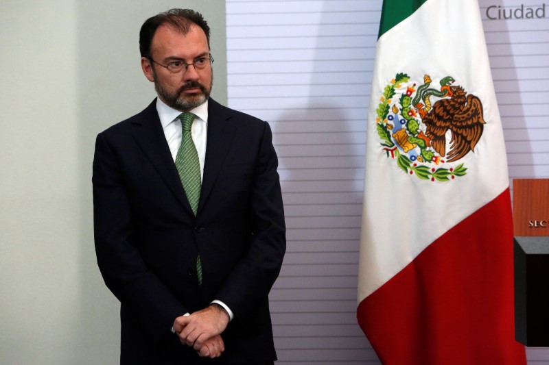 &copy; Reuters.  Videgaray ve difícil anuncio sobre TLCAN en próximos días