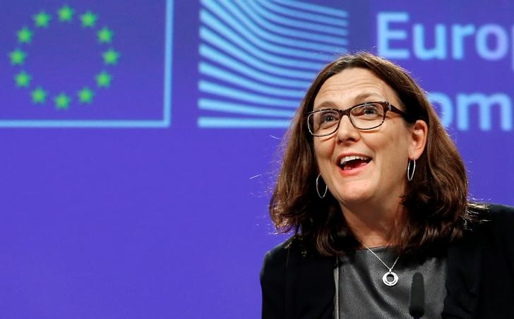 &copy; Reuters.  EU's Malmstrom sees Mercosur trade deal by early 2018
