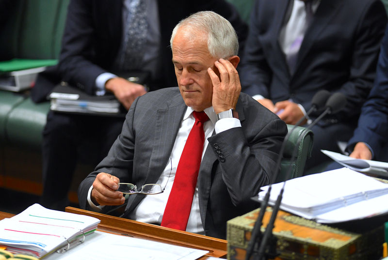 &copy; Reuters.  Australian PM's support falls to new lows amid citizenship crisis