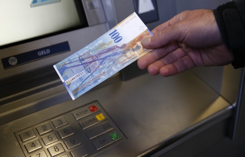 &copy; Reuters.  MÄRKTE-Schweizer Franken fällt nach SNB-Bekenntnis zu Negativzinsen