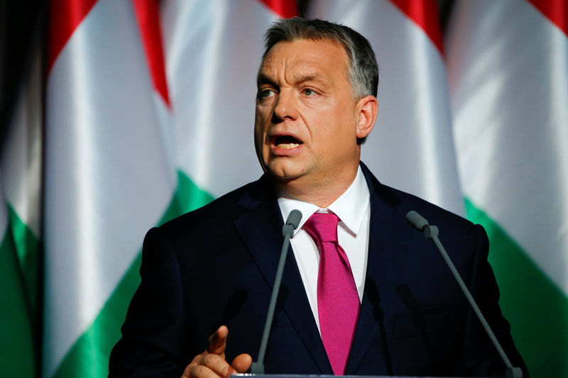 © Reuters. Hungary PM Orban delivers annual state of the nation address