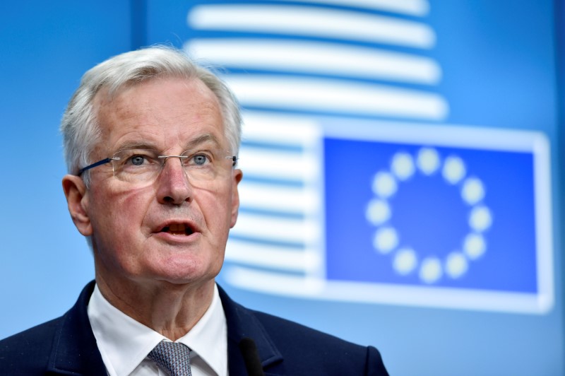 &copy; Reuters.  Barnier, da UE, diz para Reino Unido parar com "jogo de esconder"