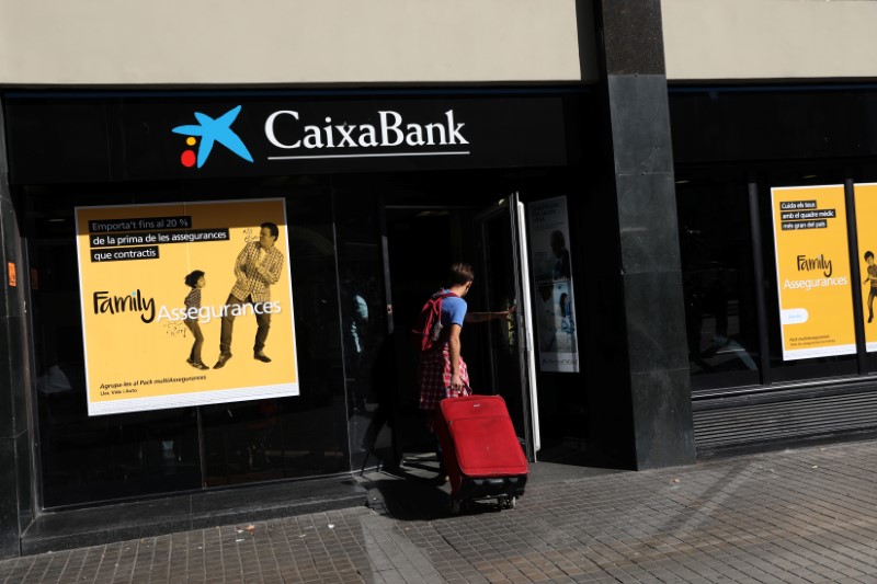 &copy; Reuters.  CaixaBank cierra 2017 con el beneficio récord de 1.684 millones, un 61 % más