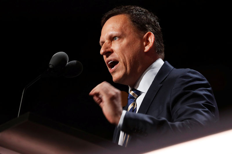 &copy; Reuters.  Peter Thiel Had $244 Million Bet on Volatility Jump at Year-End