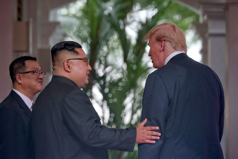 &copy; Reuters.  Trump Kim ile yapacağı görüşmeler öncesinde Kuzey Kore'nin "etkileyici" potansiyelini takdir etti 