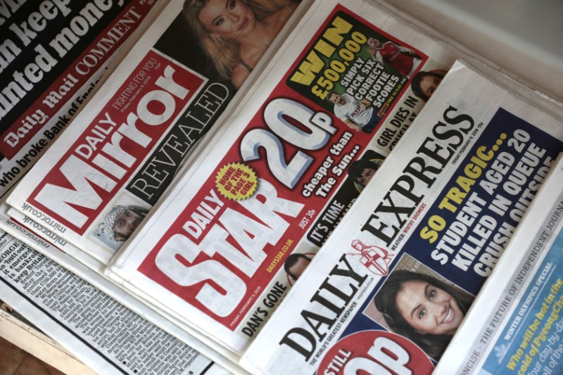 &copy; Reuters.  Daily Mirror publisher Reach slumps to £113.5 million first-half loss