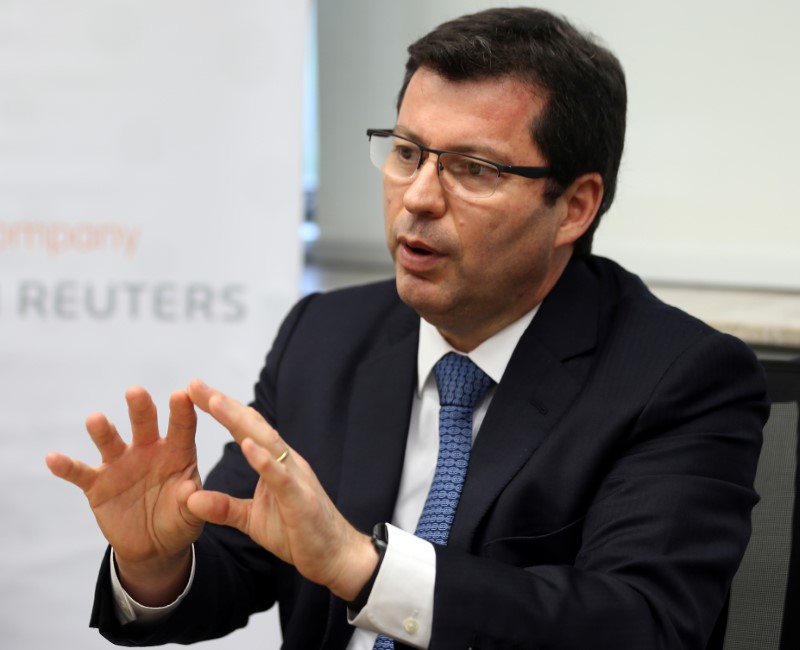 © Reuters. Paulo Caffarelli durante entrevista à Reuters