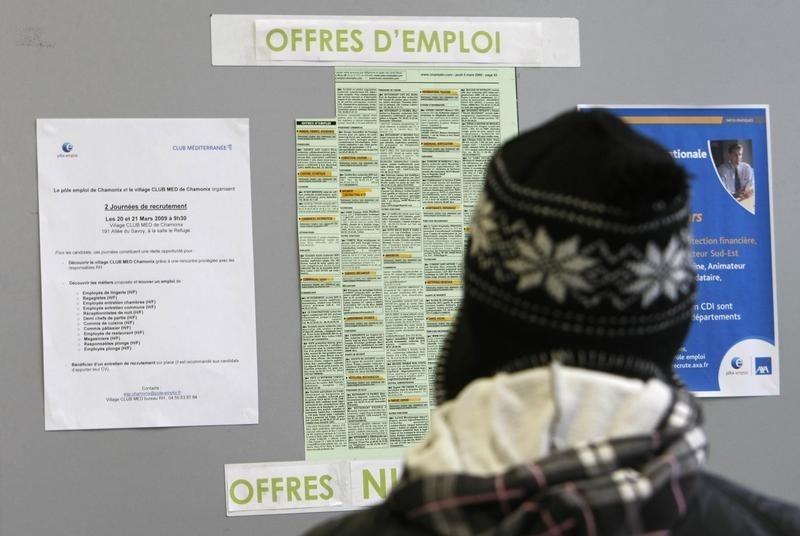 &copy; Reuters.  שיעור האבטלה בגוש היורו 9.6% לעומת צפי של 9.6%