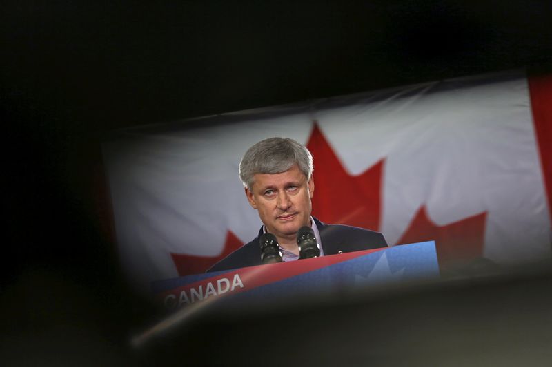 &copy; Reuters.  Scandal questions dog Canada PM on the election campaign trail