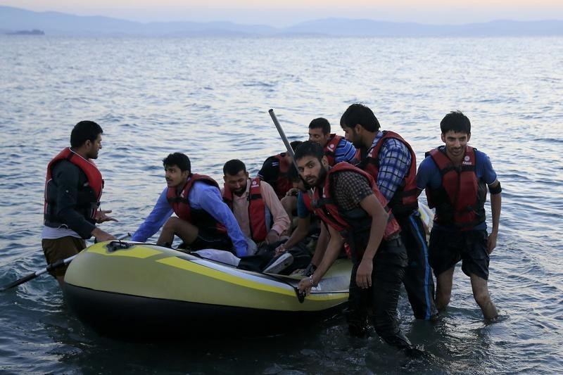 &copy; Reuters.  Migranti, in primi 7 mesi anno arrivi in Ue calano 43%
