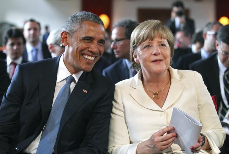 &copy; Reuters.  Obama pede a Merkel processo ordenado em saída britânica da UE