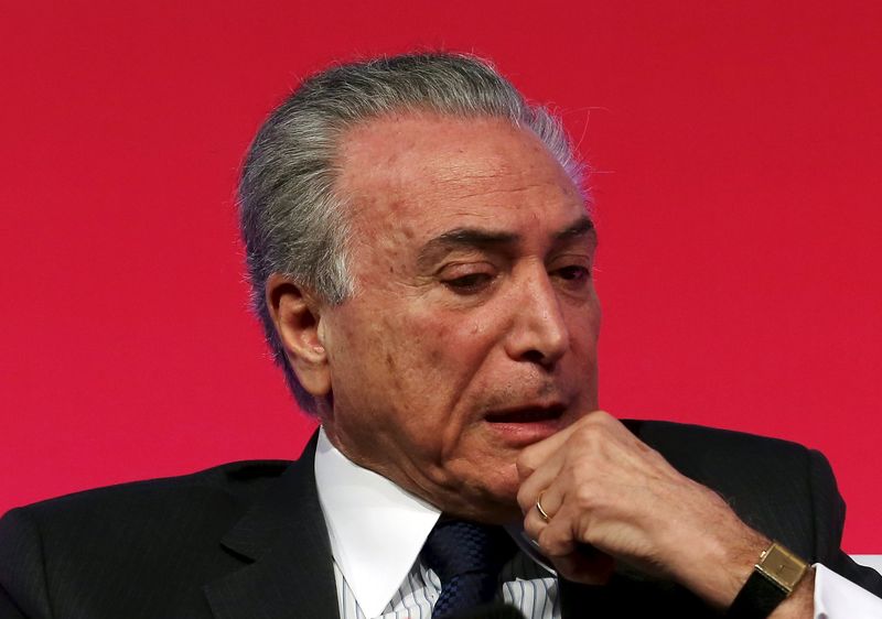 &copy; Reuters.  Brasile, testimonianza accusa presidente Temer di aver preso tangenti per 4,6 mln dlr