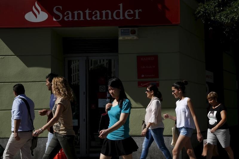 &copy; Reuters.  Santander BP: Wpływ rewizji szacunków ryzyka prawnego kredytów CHF na grupę to 287 mln zł
