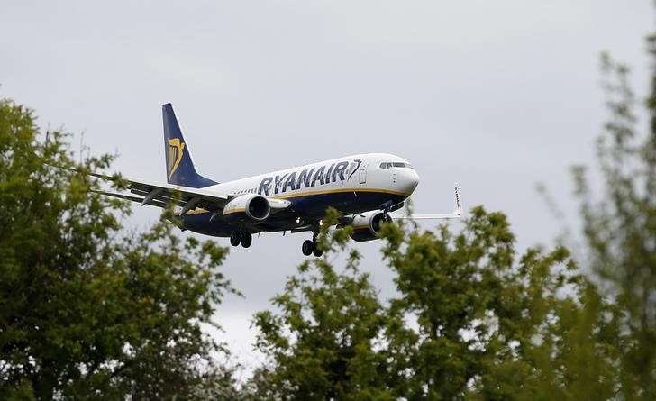 &copy; Reuters.  Ryanair passengers soar as budget airlines fly into record-breaking territory