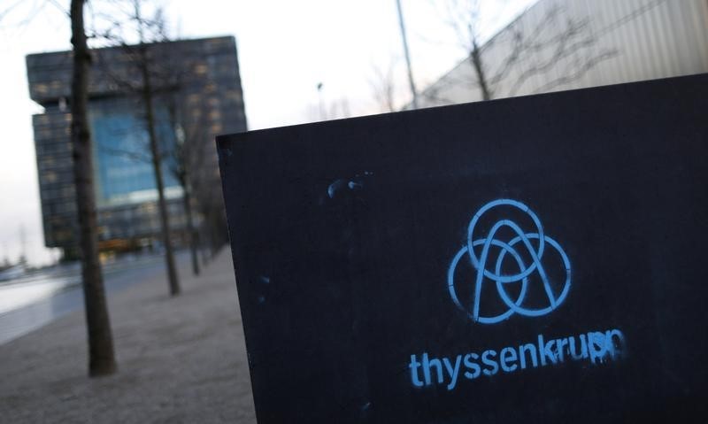 &copy; Reuters.  Almanya, Thyssenkrupp'un yeşil çelik tesisi için 2,1 milyar dolar fon hedefliyor