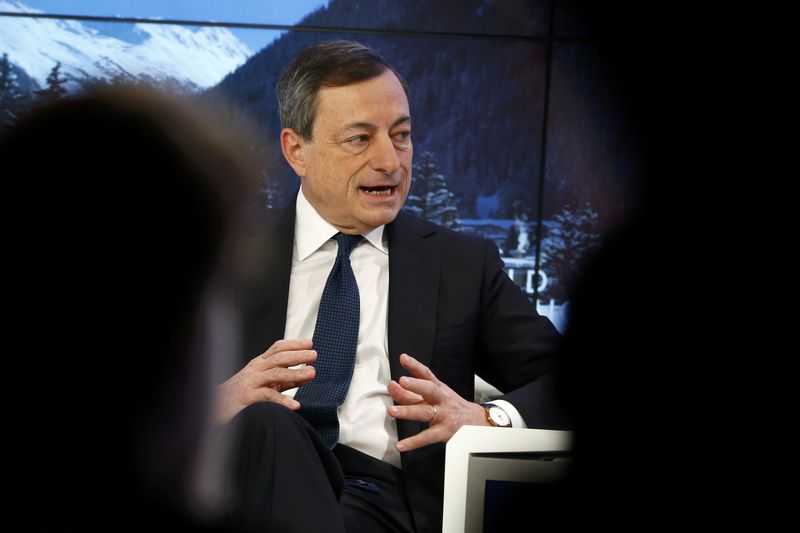 &copy; Reuters.  Btp chiudono in rialzo su parole Draghi, prevale clima 'risk on'