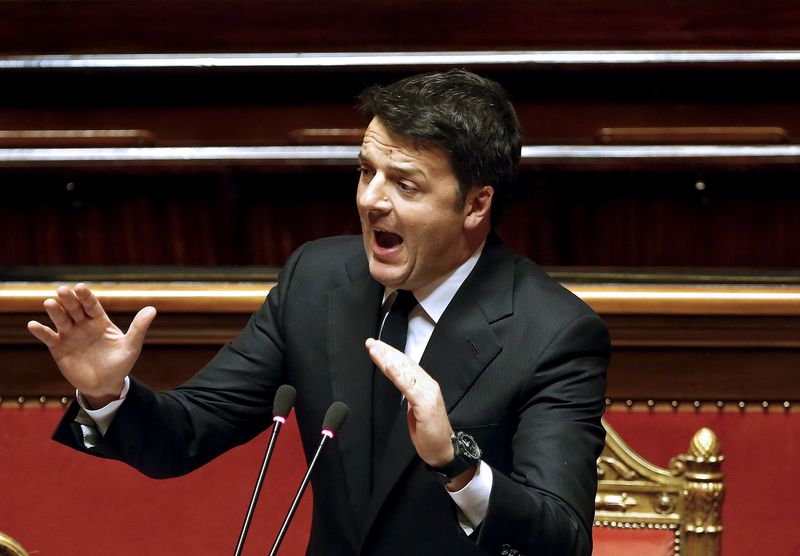 © Reuters. Il premier Matteo Renzi