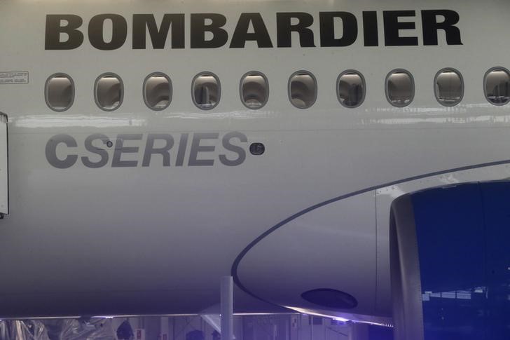 &copy; Reuters.  Bombardier post loss, cuts CSeries forecast