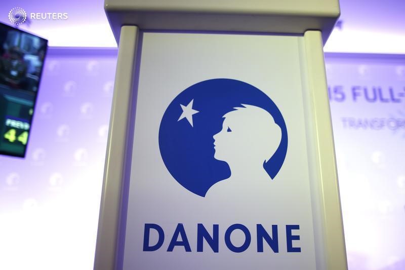 &copy; Reuters.  Danone tem alta de 5,8% na receita com vendas no 3º tri, para 6,158 bi de euros