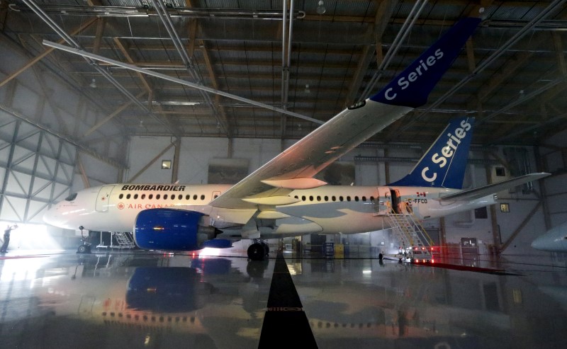 &copy; Reuters.  UPDATE 4-Bombardier posts loss, says business jet demand weak; stock down