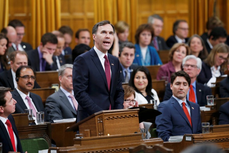 &copy; Reuters.  BRIEF-Canada's Morneau: sees C$ related improvements over next 4 to 6 quarters