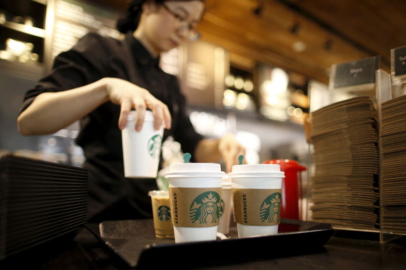 Starbucks winst hoger dan voorspeld, omzet lager dan voorspeld