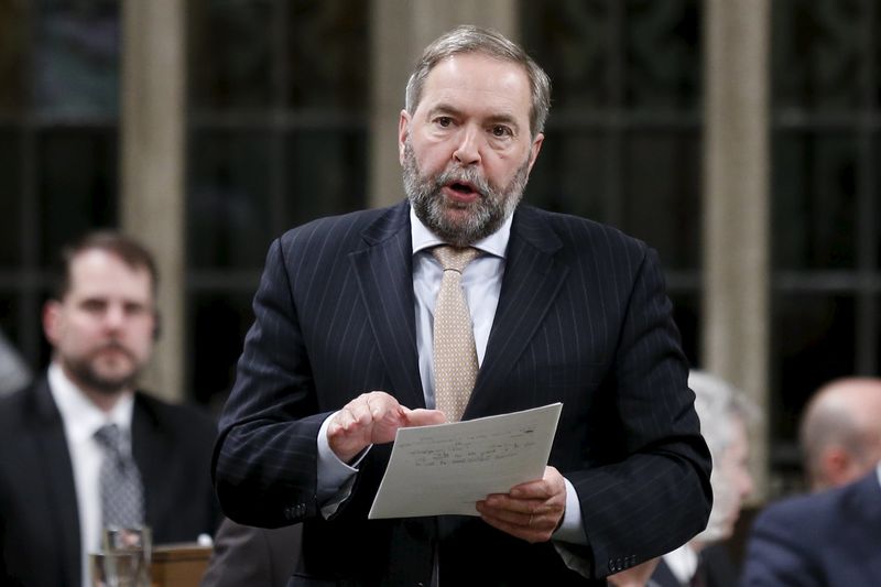 &copy; Reuters.  Head of Canada left-leaning NDP urges unity, split may help Trudeau